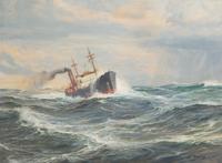 Charles Vickery (American, 1913–1998) — Stormy Seas