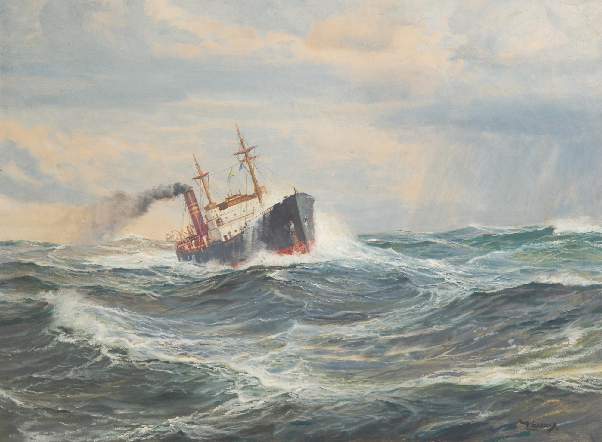Charles Vickery (American, 1913–1998) — Stormy Seas