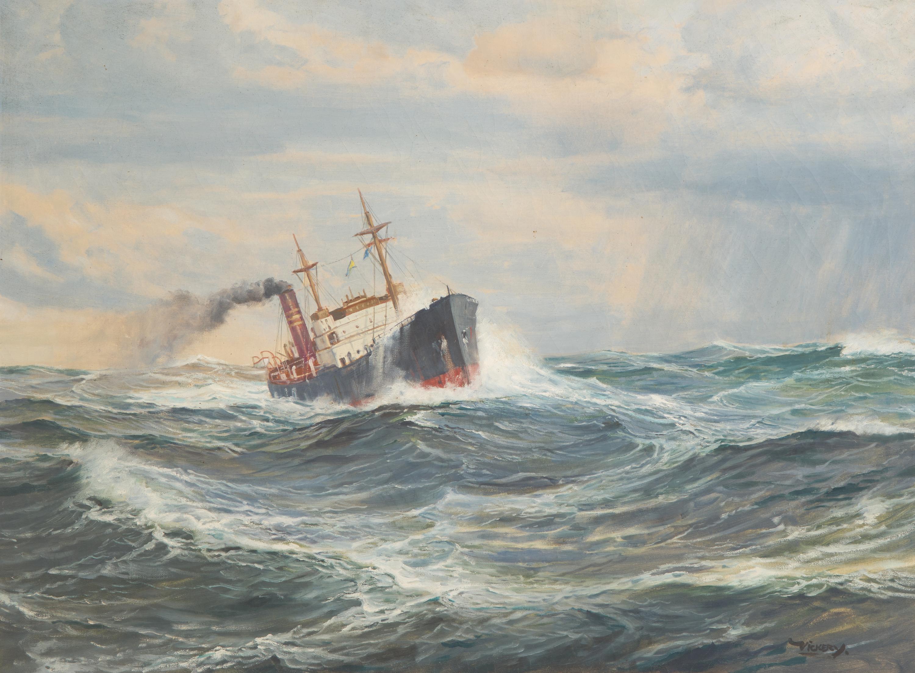 Charles Vickery (American, 1913–1998) — Stormy Seas