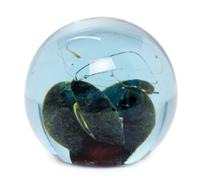 An American Studio Glass Paperweight, Kent Ipsen (b. 1933) Diameter 3 3/4 inches.
