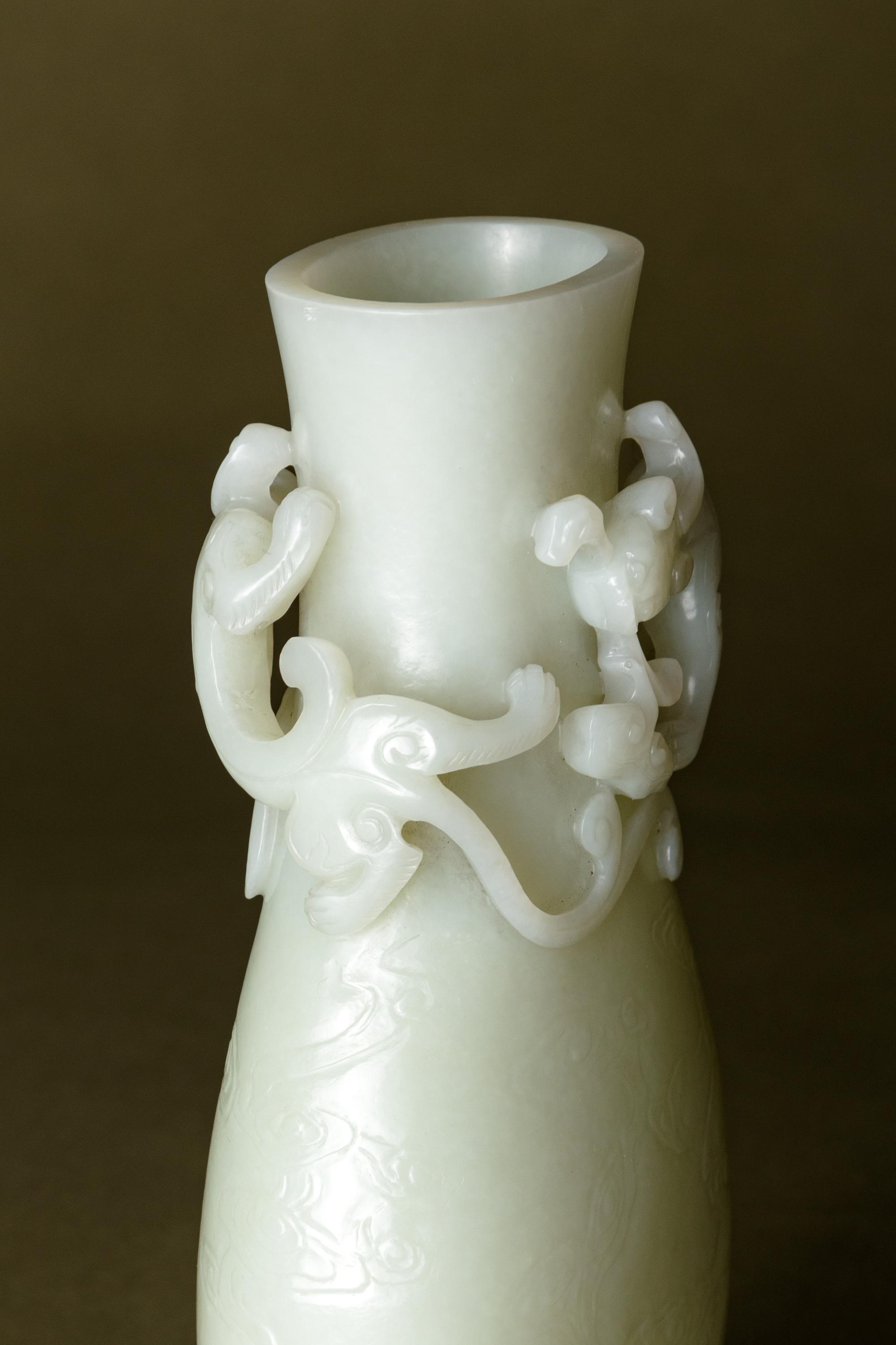 A Pale Celadon Jade Vase