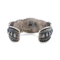 Silver and #8 Turquoise Cuff Bracelet