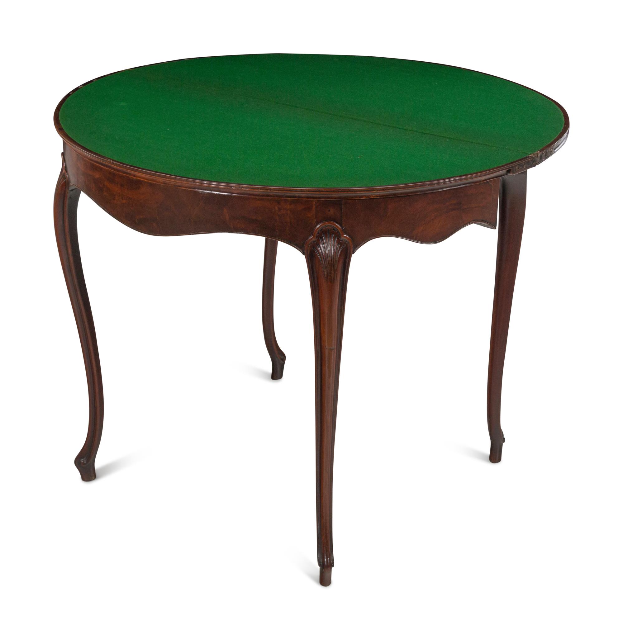 An Irish George III Mahogany Flip-Top Table