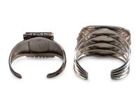 Navajo Sterling Silver and Turquoise Cuff Bracelets