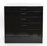 A Pair of Edward Wormley Five Drawer Chests, for Dunbar (American, 1907-1996) Height 34 x width 34 x depth 20 inches.
