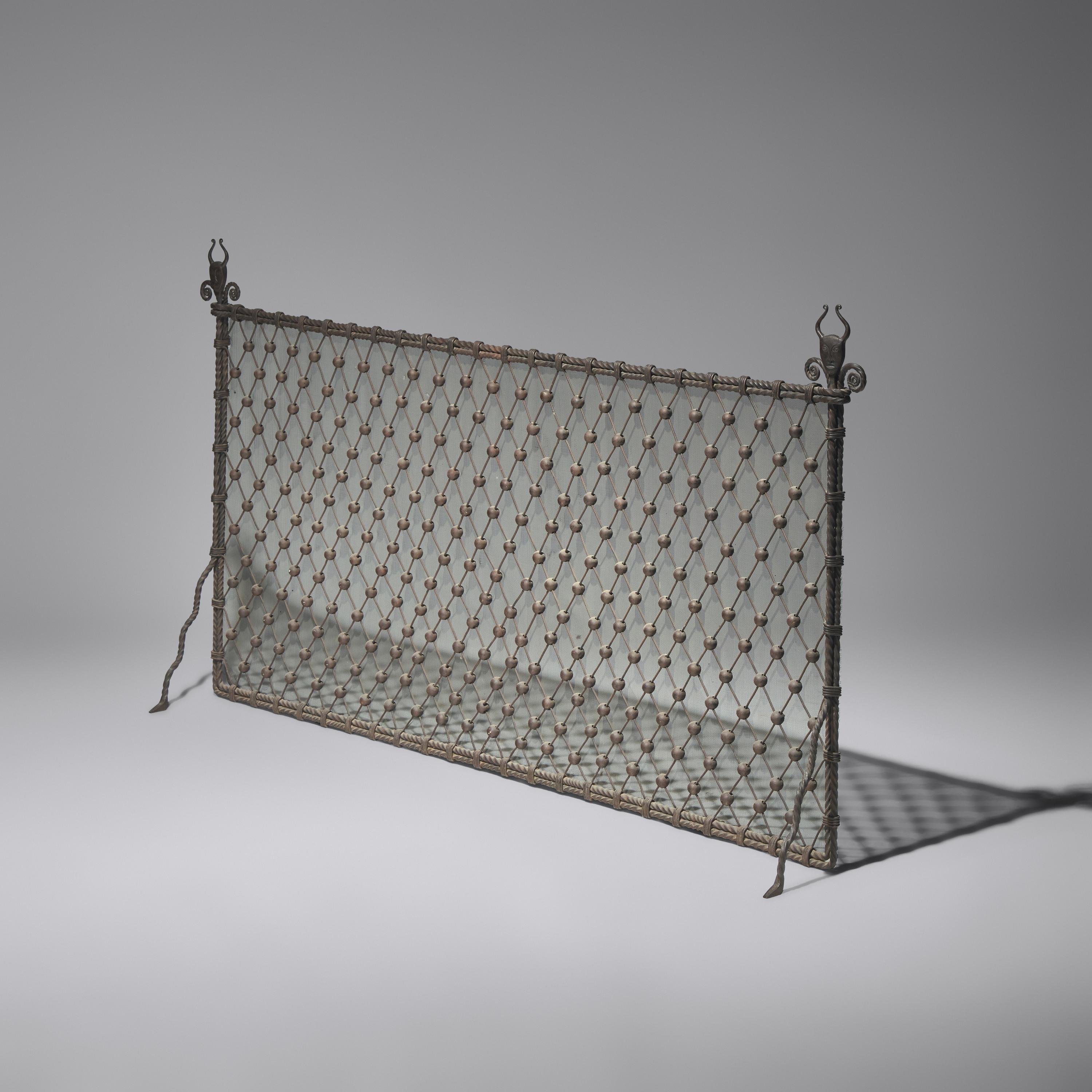 Samuel Yellin (American, b. Russia, 1884–1940) — Fire Screen, 1930 for the Abraham T. Malmed Residence, Philadelphia