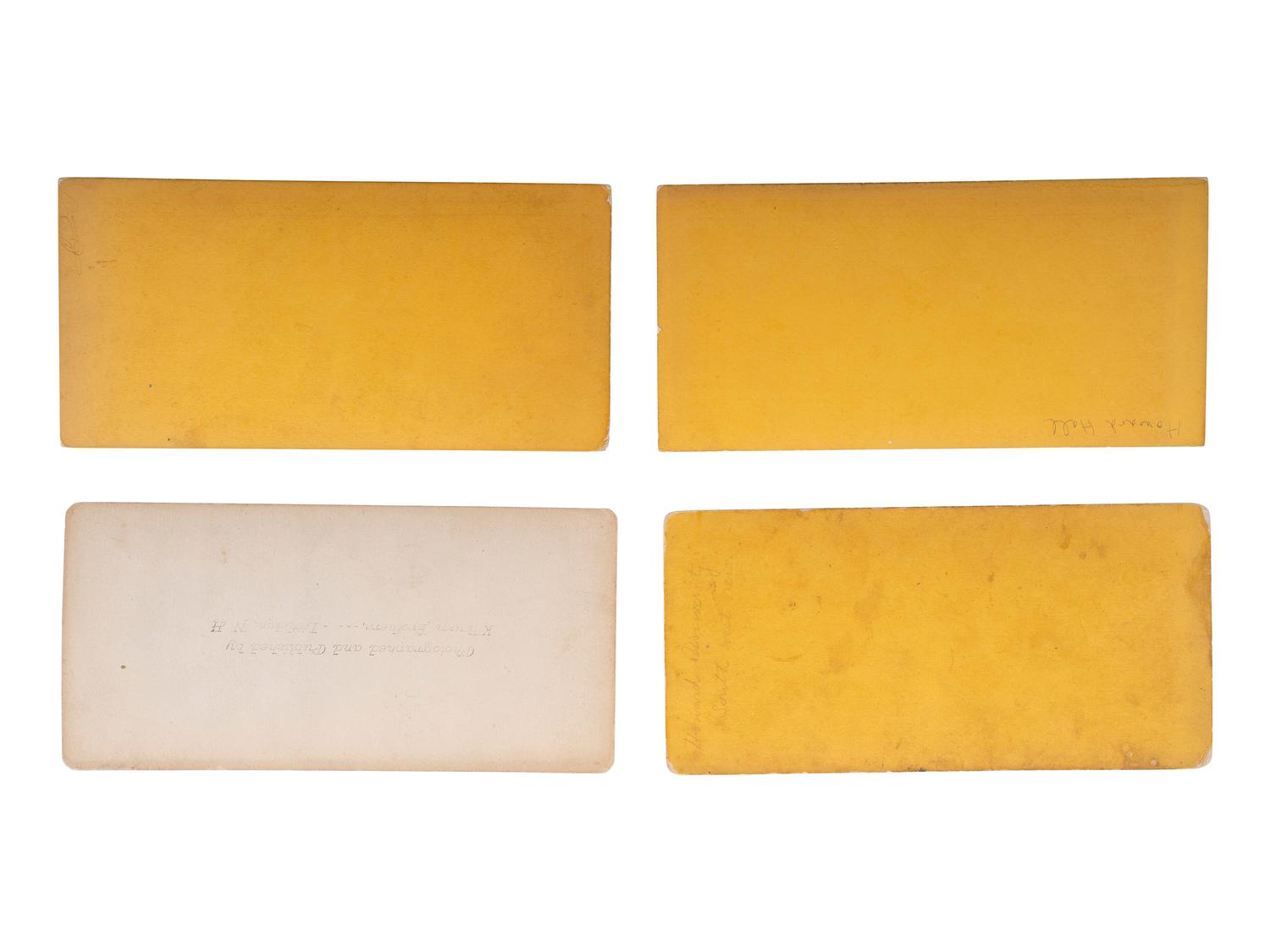 [EARLY PHOTOGRAPHY]. A group of 4 stereoviews of Howard University's first building and Oliver Otis Howard's home. Ca 1870s.