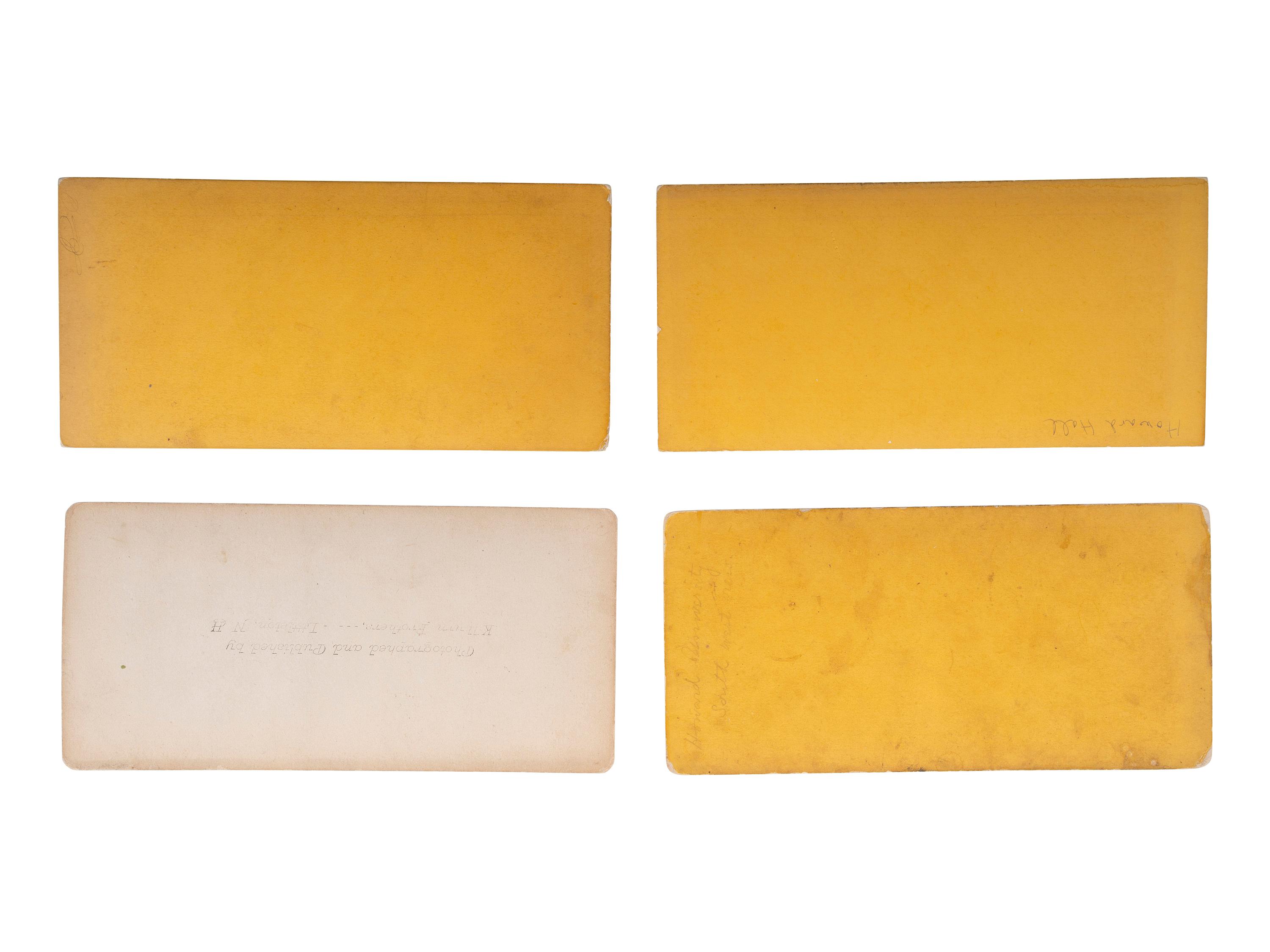 [EARLY PHOTOGRAPHY]. A group of 4 stereoviews of Howard University's first building and Oliver Otis Howard's home. Ca 1870s.