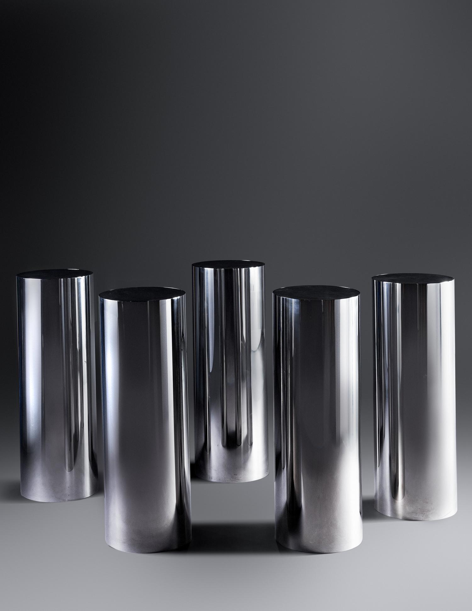 103 Silver Console , 2006 Edition 2 of 8, made up of 5 identical and inseparable cylinders