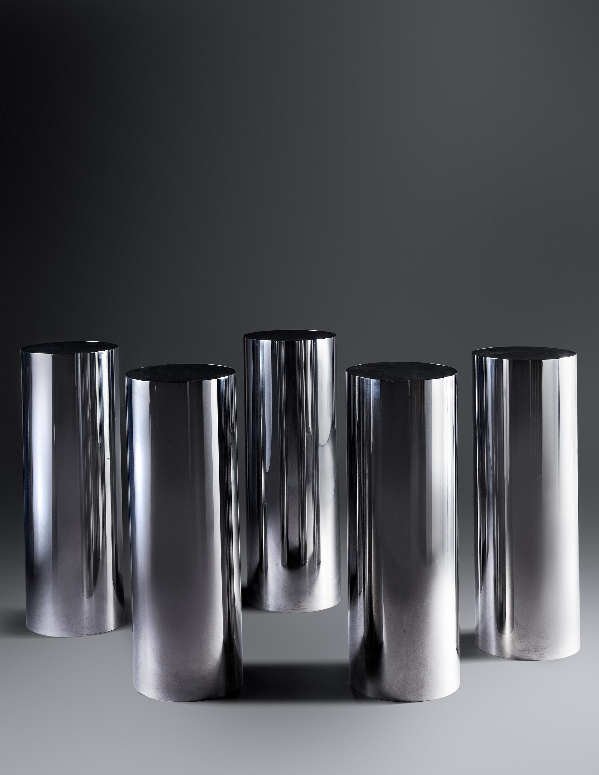 103 Silver Console , 2006 Edition 2 of 8, made up of 5 identical and inseparable cylinders