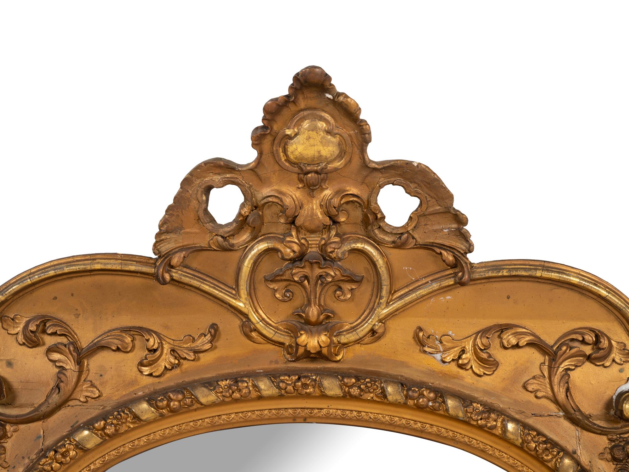 A Neoclassical Gilt and Gesso Mirror