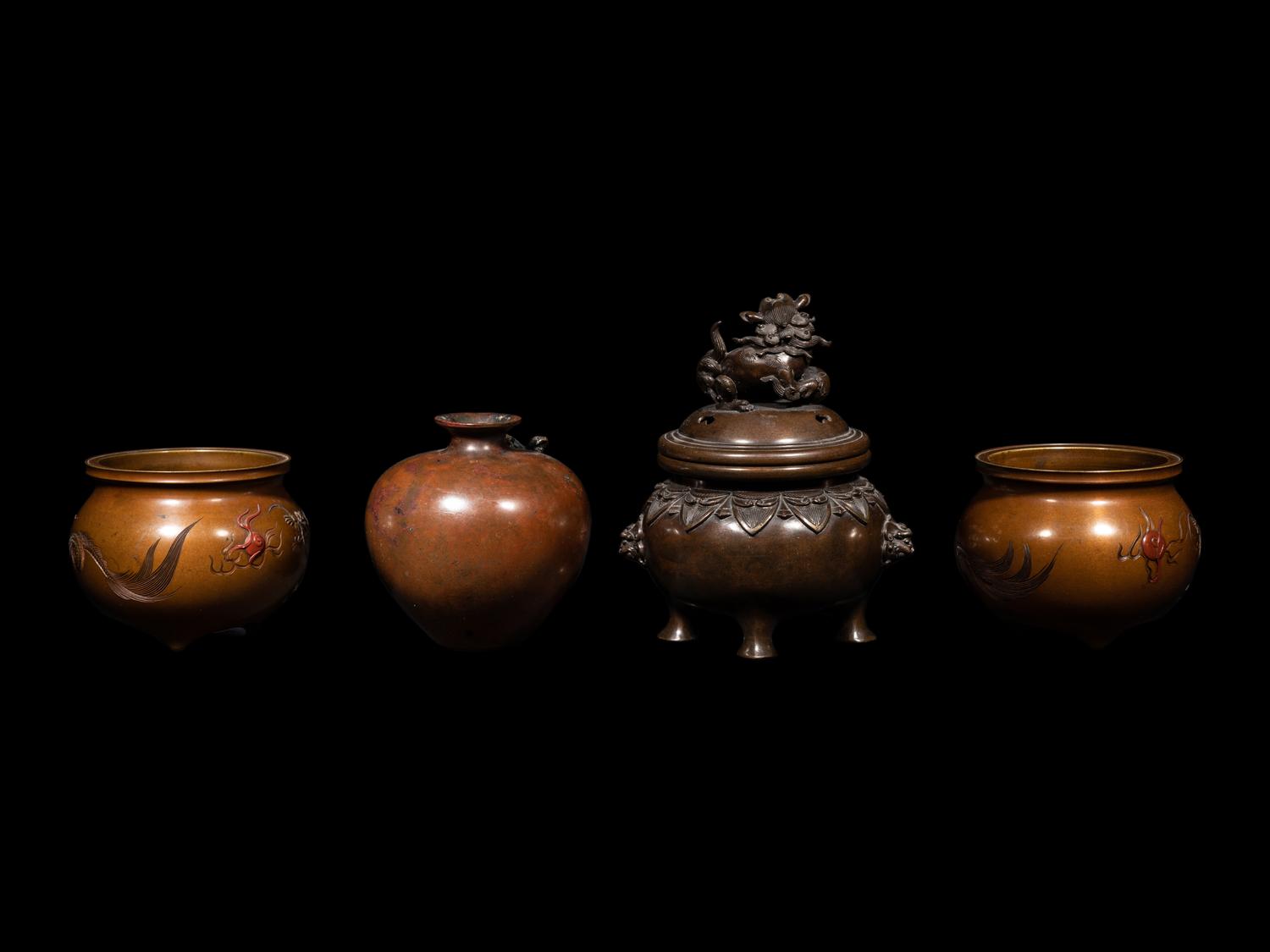 Four Japanese Bronze Articles