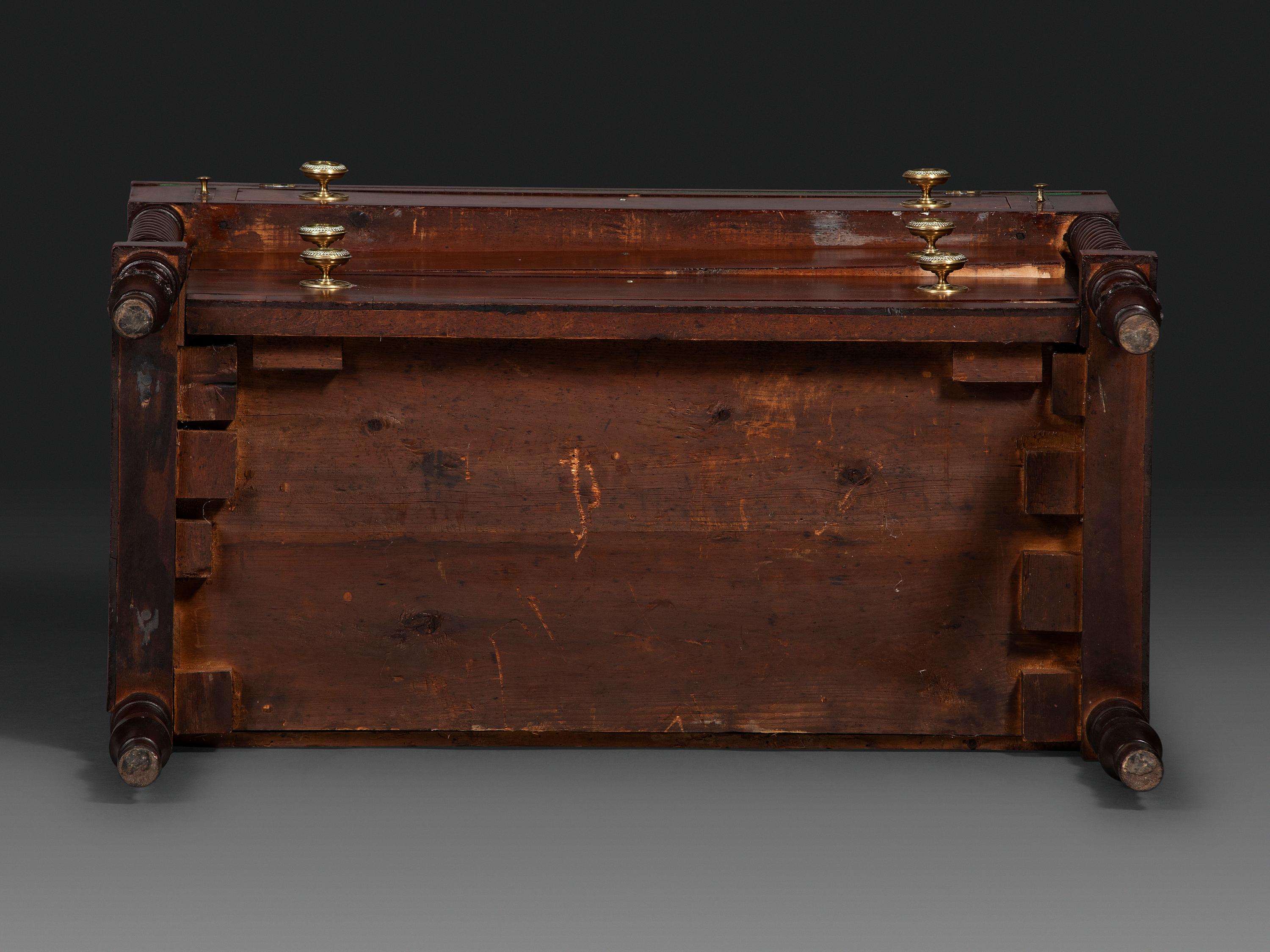 A Federal Carved and Figured Mahogany Lady's Writing Desk