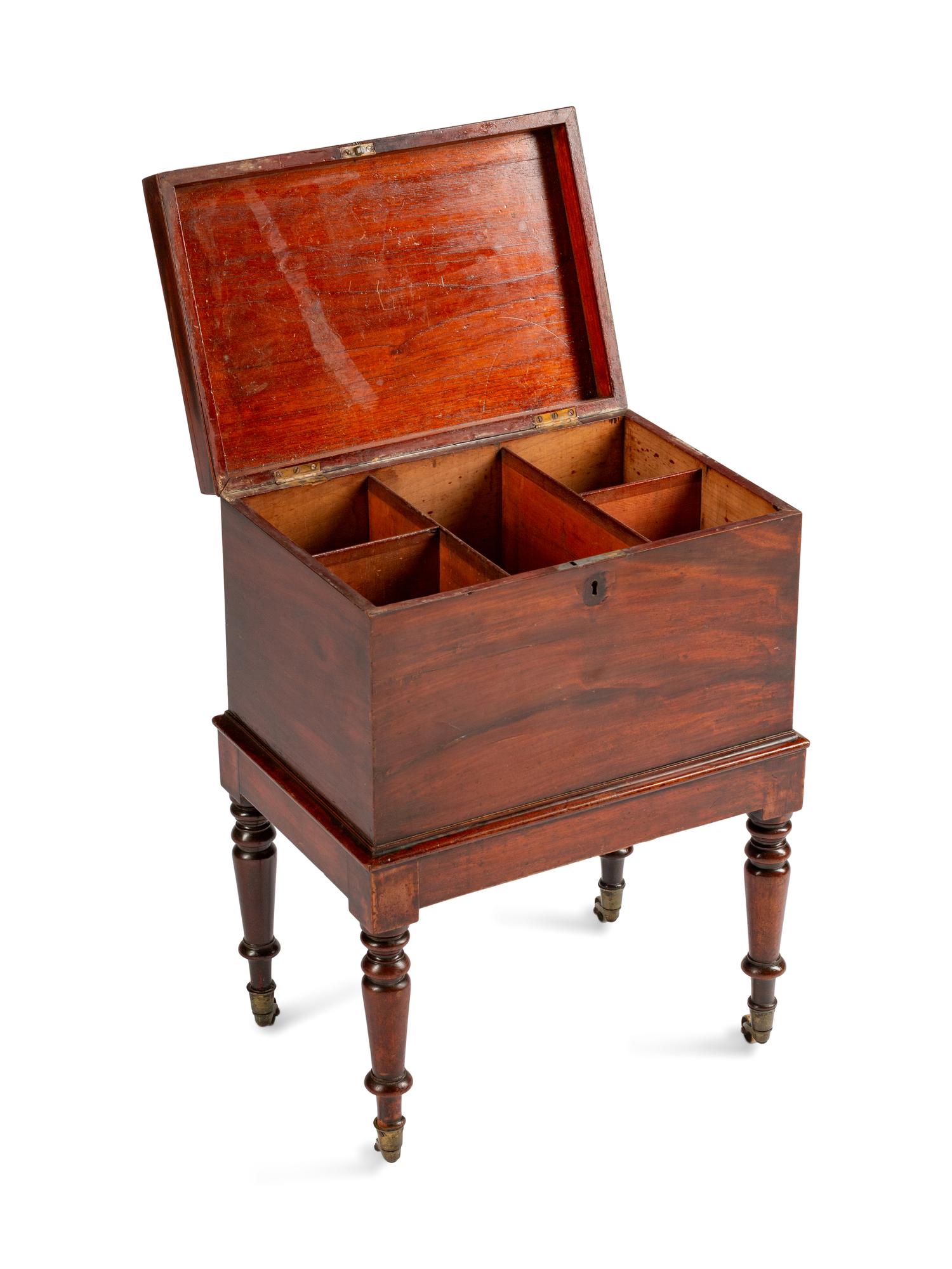 A Late George III Mahogany Cellarette on Stand — EARLY 19TH CENTURY