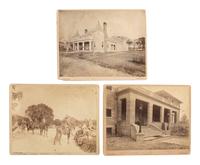 Thomas Carnegie [CARNEGIE, Thomas (1843-1886)]. HAVENS, O. Pierre (1838-1912), photographer. A group of 6 photographs of "Dungeness," Thomas Carnegie's Cumberland Island, Georgia, estate, including views of the grounds, family, and friends. ca 1880s.