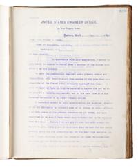 [ENGINEERING] -- [CIVIL WAR]. Group of 3 letterpress copybooks containing ca 1885-1895 correspondence of US Army officer and engineer Orlando Metcalf Poe (1832-1895).