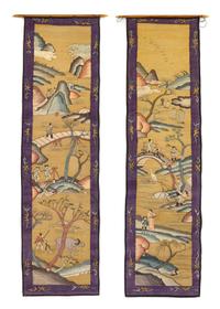 Four Kesi Silk Hanging Scrolls