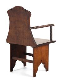 An Anglo-Burmese Carved Padouk Armchair