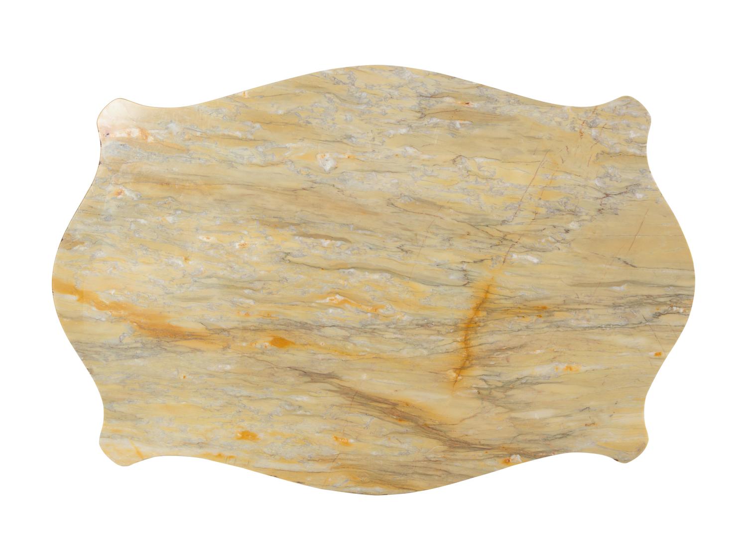 A Neoclassical Carved Giltwood Marble-Top Center Table