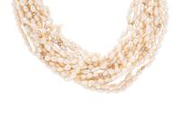 TWO KESHI PEARL TORSADE NECKLACES