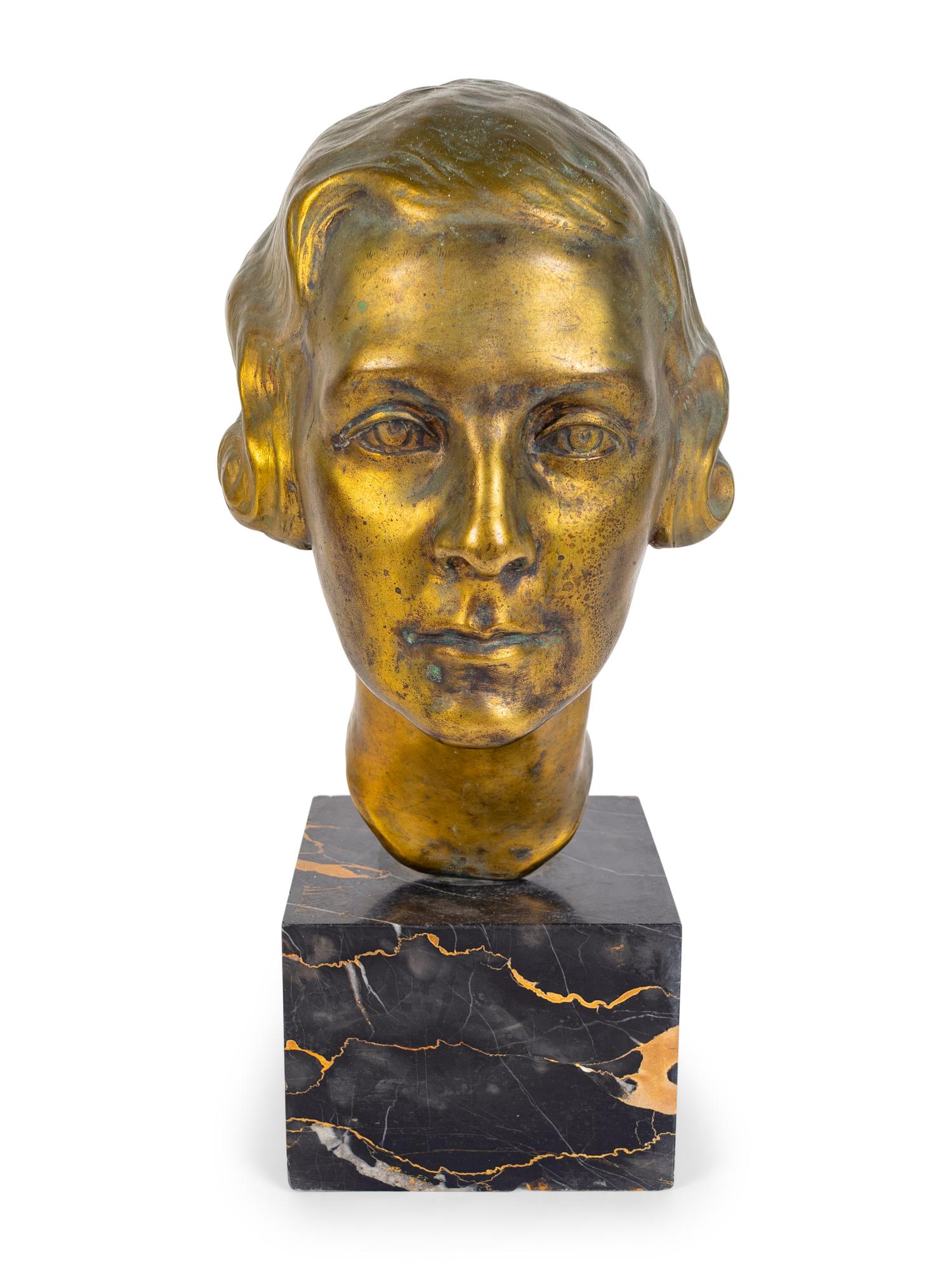 A Bronze Portrait Head of Woman — 20TH CENTURY
