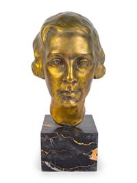 A Bronze Portrait Head of Woman — 20TH CENTURY