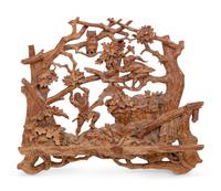 A Black Forest Carved Music Stand