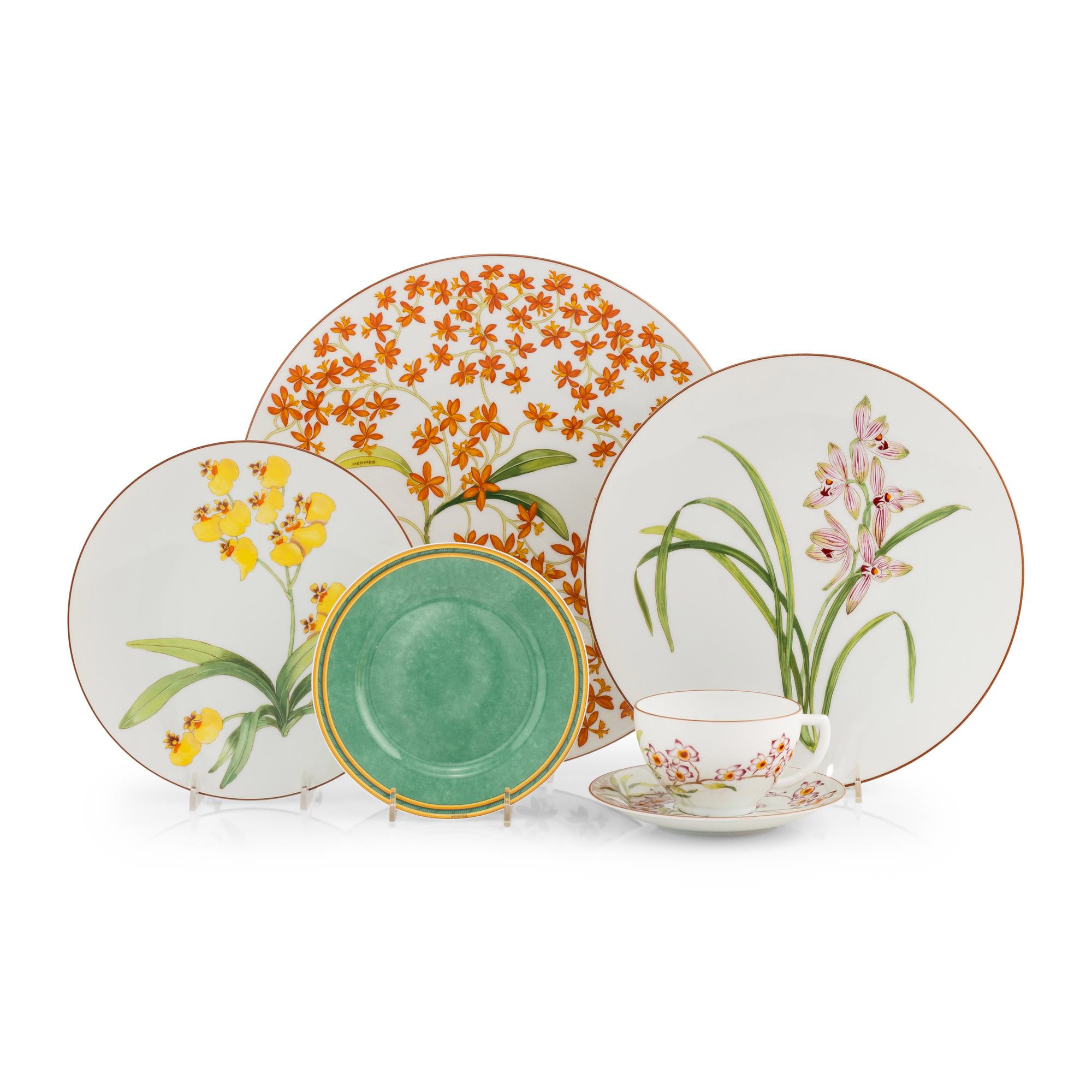 A Group of Hermès Porcelain Table Articles