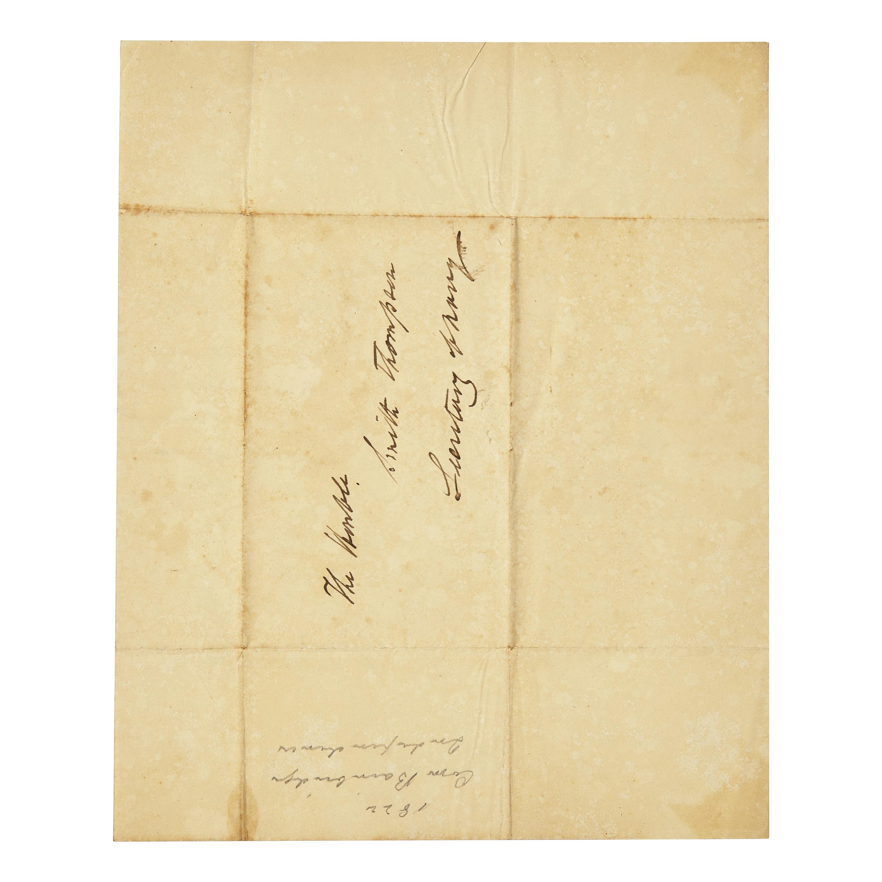 [Paulding, Hiram] Bainbridge, William. Autograph Letter, Signed