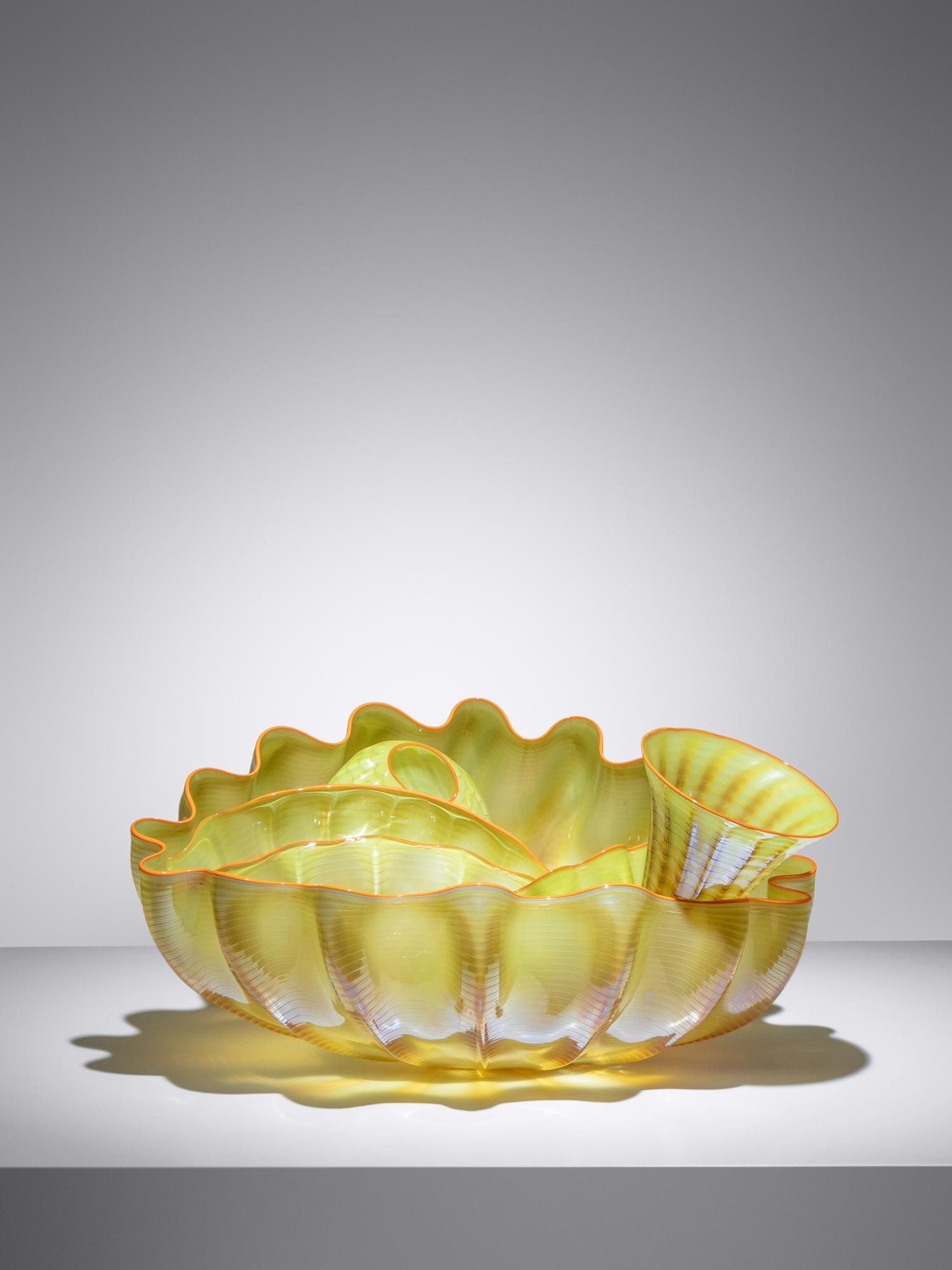 Yellow with Orange Lip Wrap Seaform Six-Piece Set, 2001