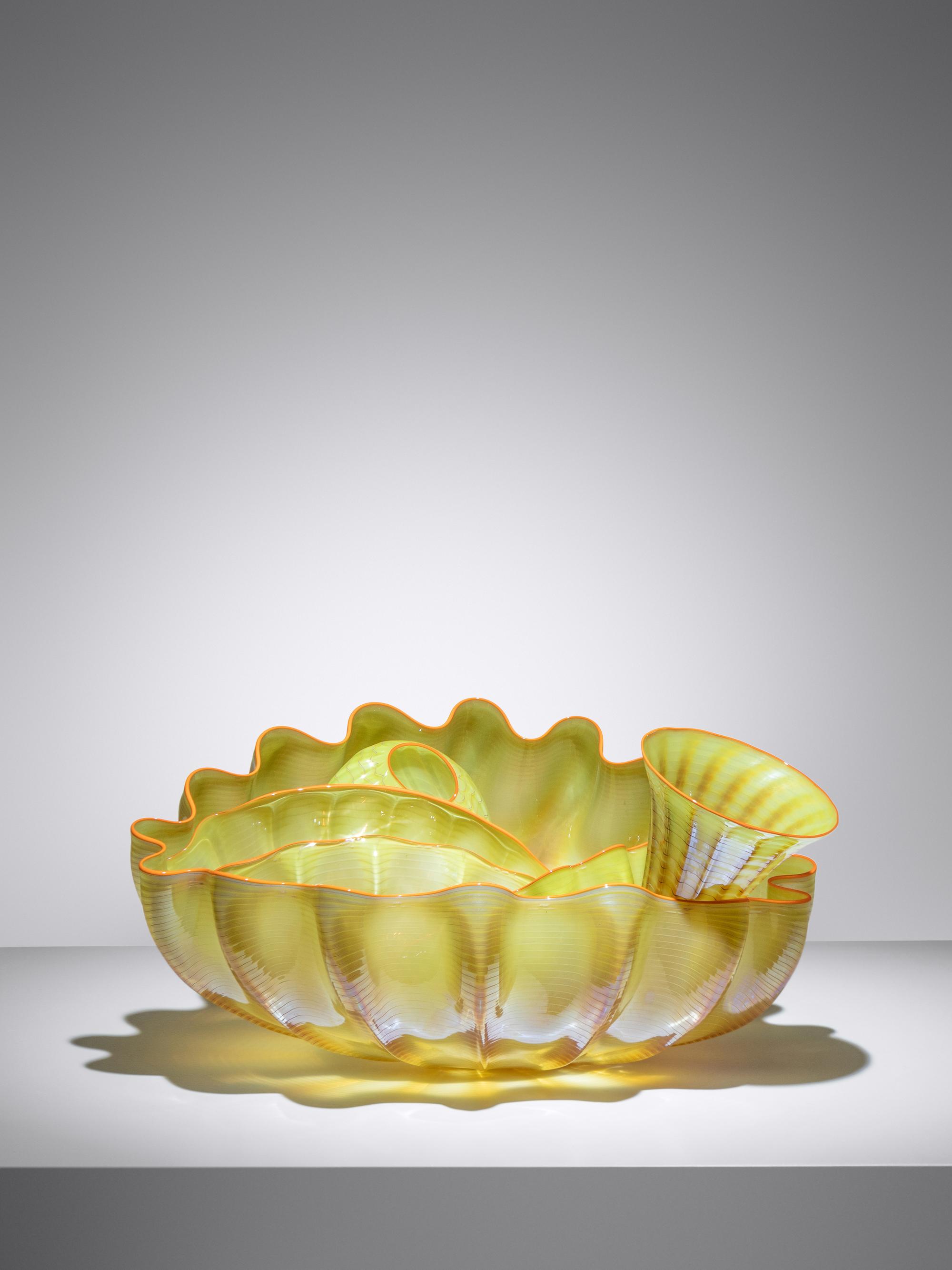 Yellow with Orange Lip Wrap Seaform Six-Piece Set, 2001