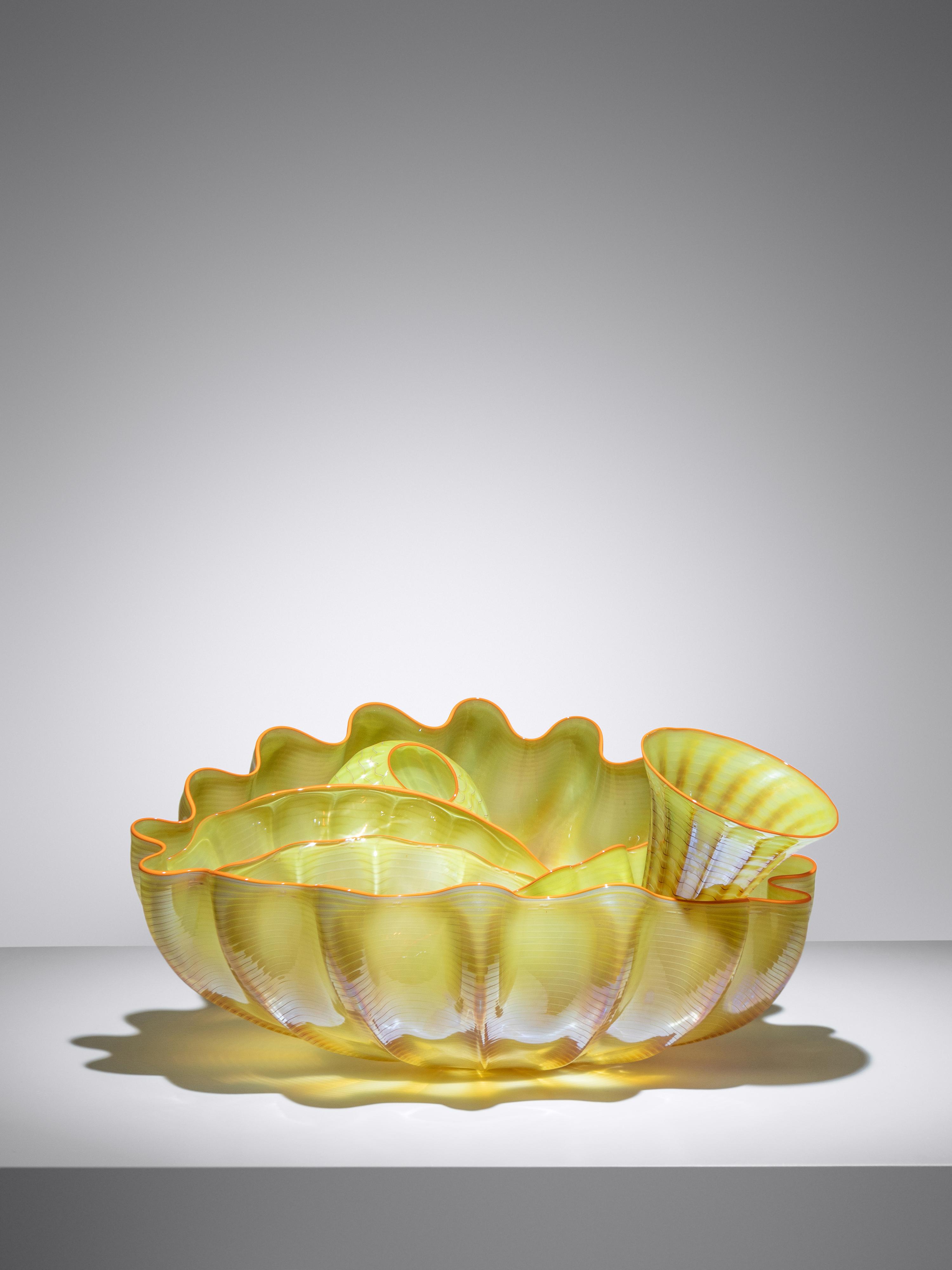 Yellow with Orange Lip Wrap Seaform Six-Piece Set, 2001