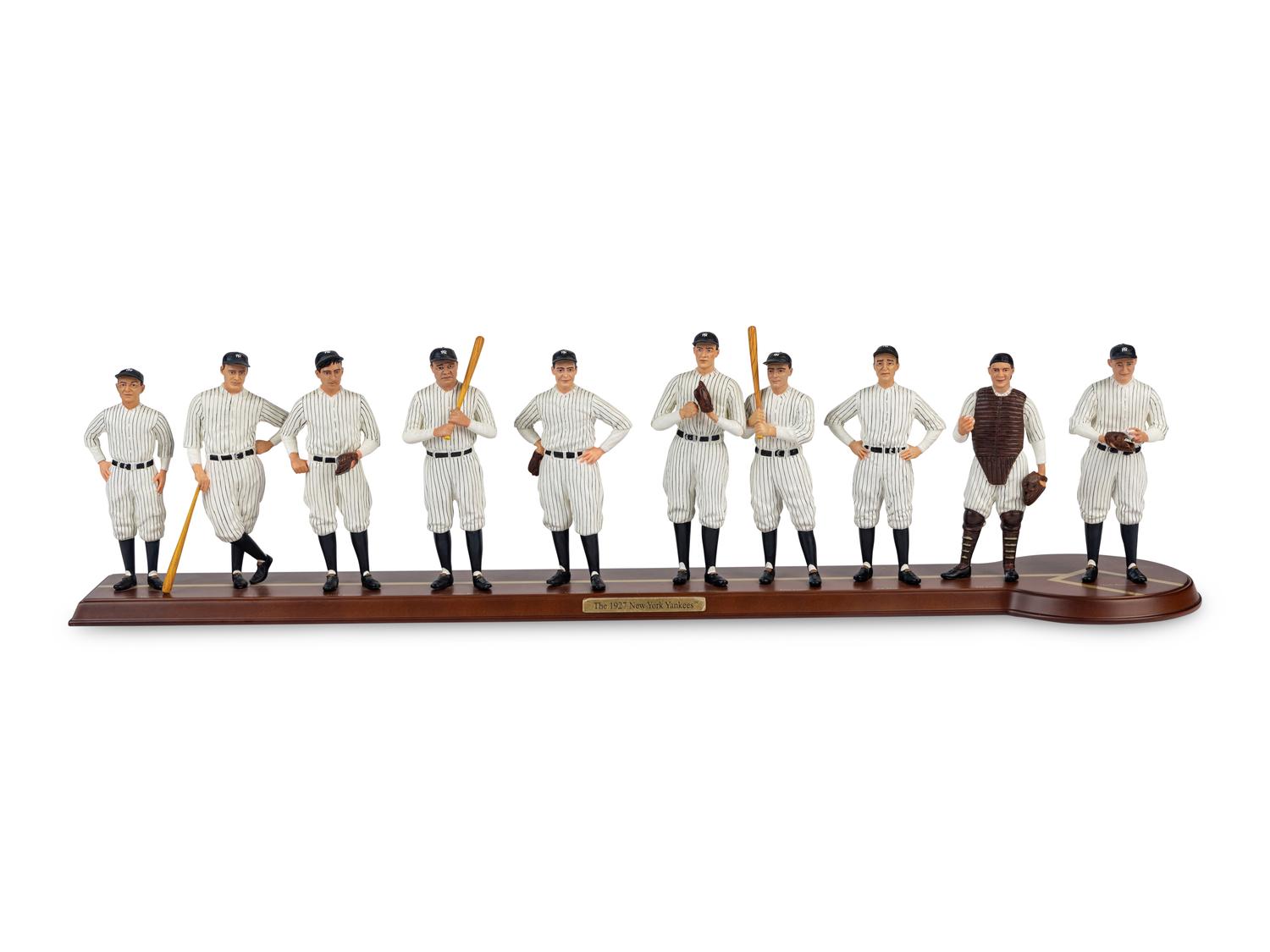 A 1927 New York Yankees Danbury Mint Figure Display