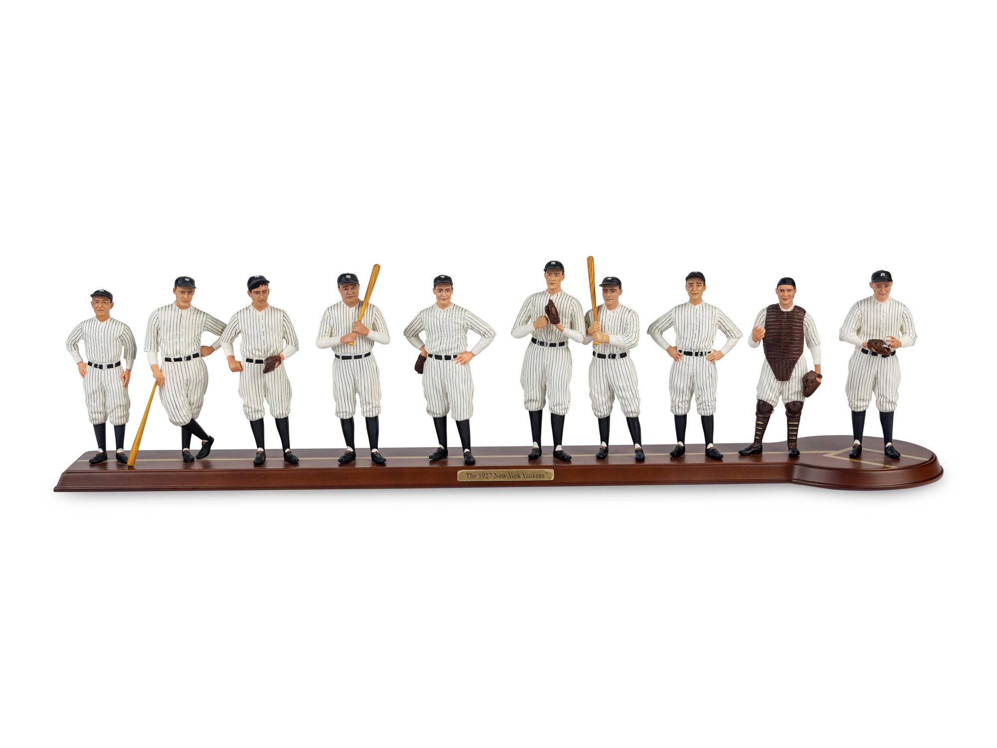 A 1927 New York Yankees Danbury Mint Figure Display