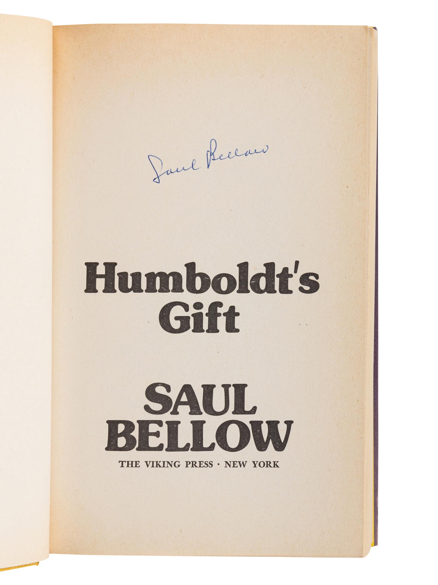 BELLOW, Saul (1915-2005). A group of 8 works by Bellow, MANY FIRST EDITIONS, MANY SIGNED, comprising:
