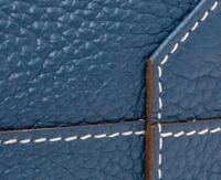 An Hermes Blanc/Bleu 45cm Taurillon Clemence Double Sens Tote, 17.5" x 15.5" x 5".