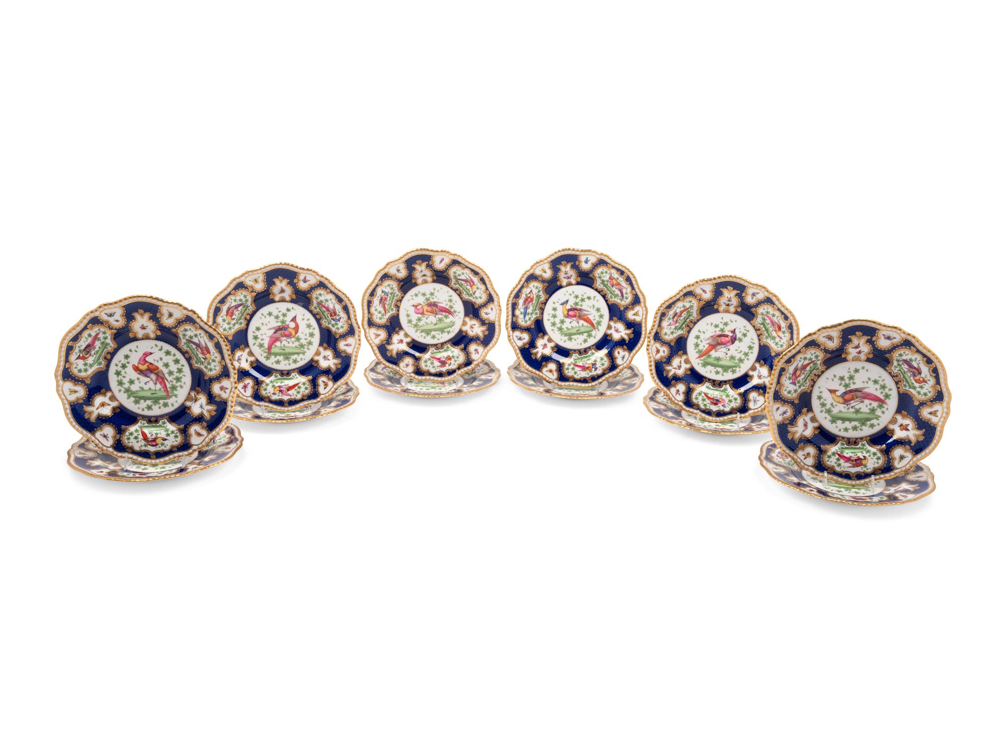 A Set of Twelve Copeland Porcelain Dessert Plates