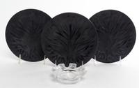 Three Lalique Molded and Frosted Glass Dishes Diameter of plates 7 3/4 inches. — SECOND HALF 20TH CENTURY