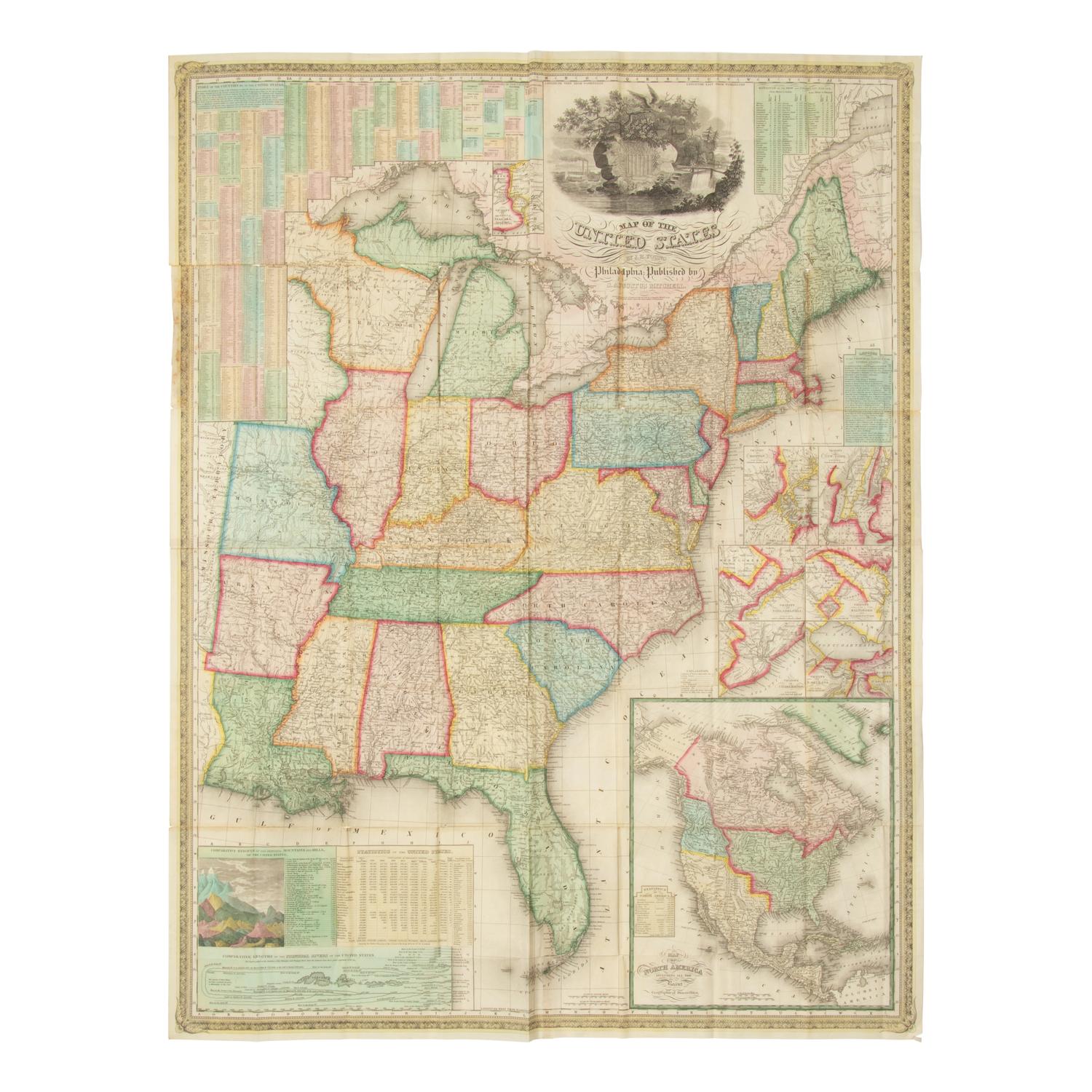 [Map]. Young, J.H. and Samuel Augustus Mitchell (1790-1868). Map of the United States . Philadelphia: S. Augustus Mitchell, 1839.