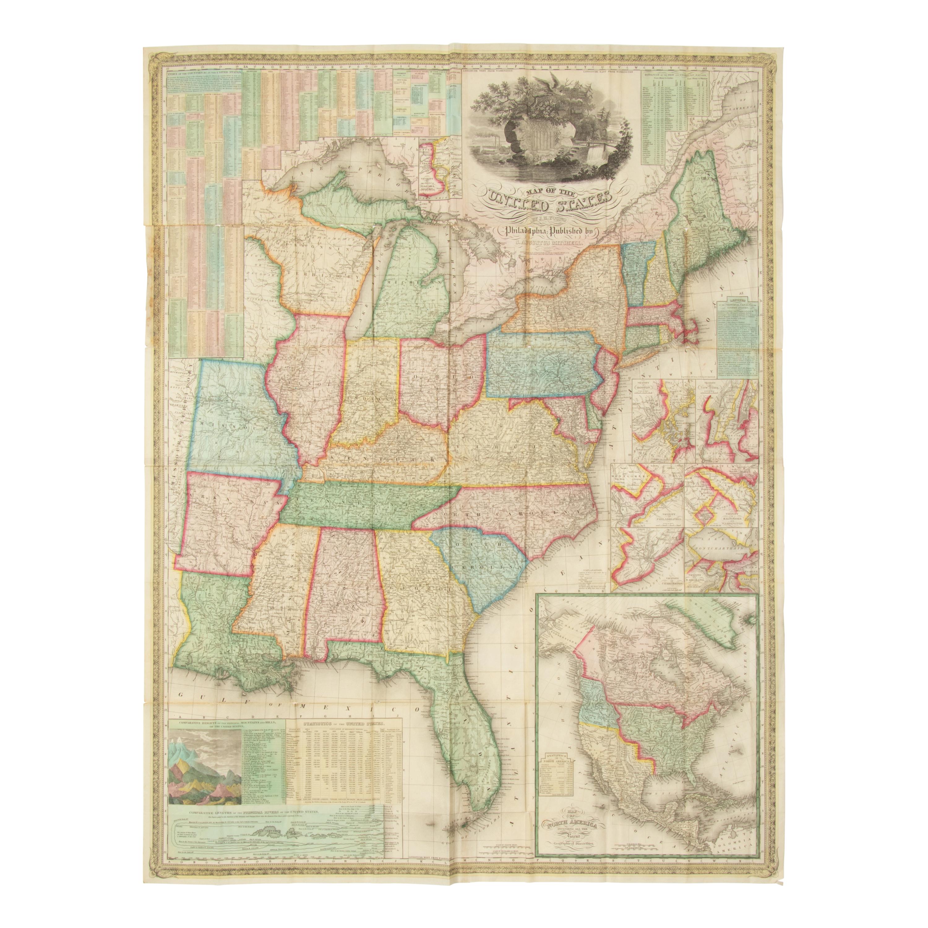 [Map]. Young, J.H. and Samuel Augustus Mitchell (1790-1868). Map of the United States . Philadelphia: S. Augustus Mitchell, 1839.
