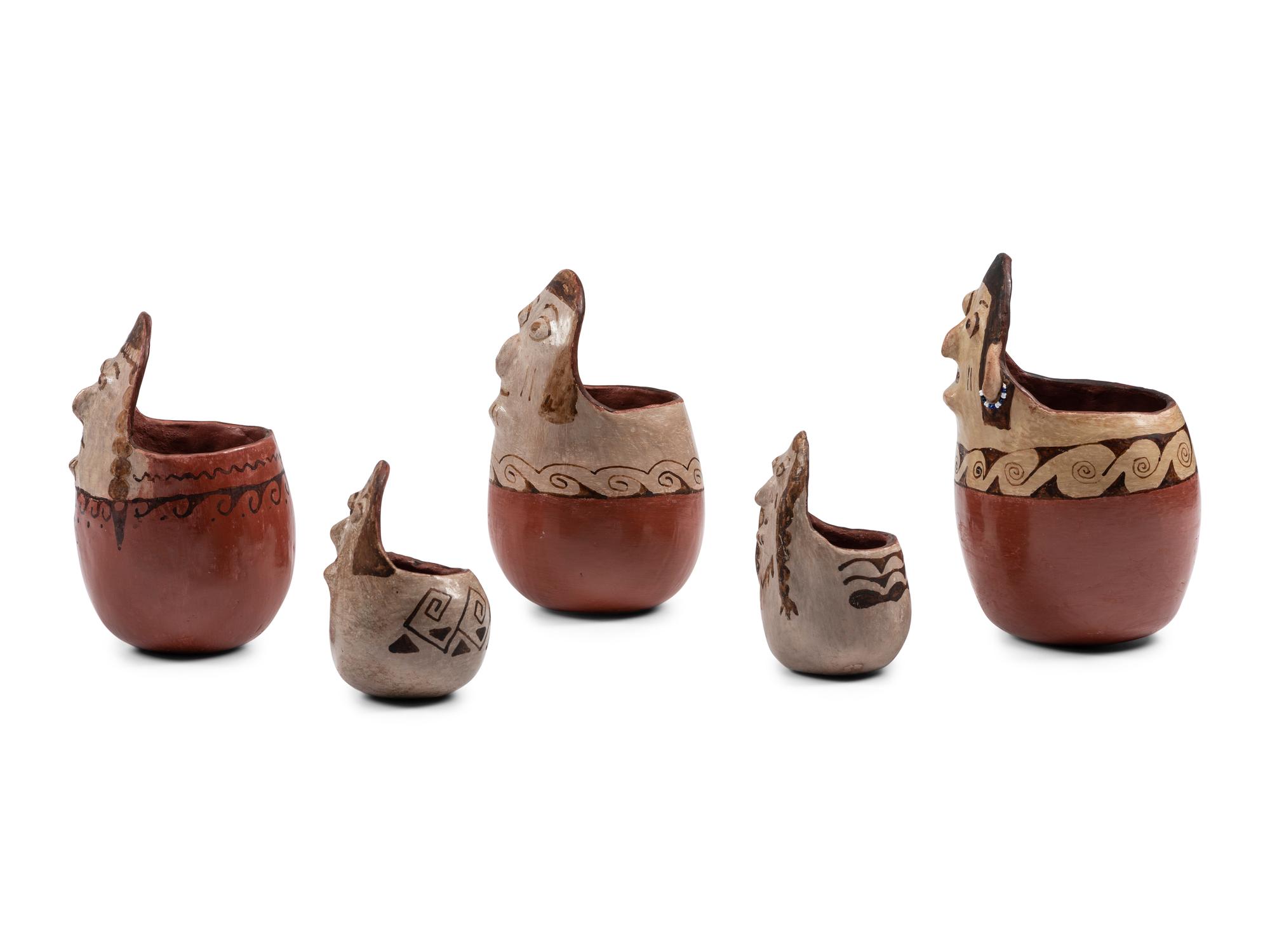 Family of Figural Maricopa Pottery Jars