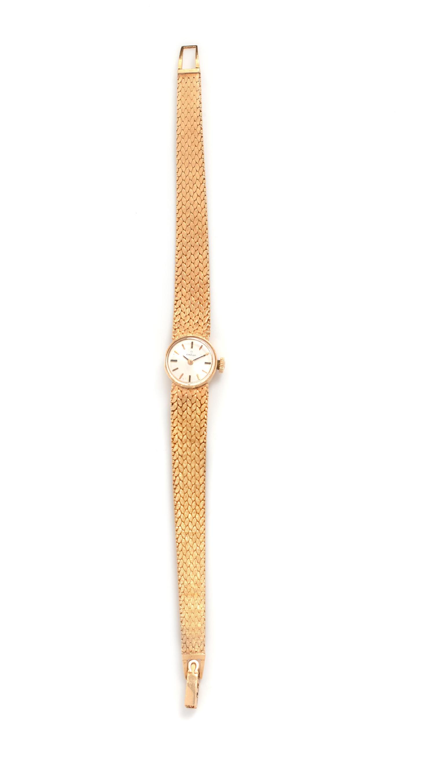 OMEGA, 14K YELLOW GOLD WRISTWATCH