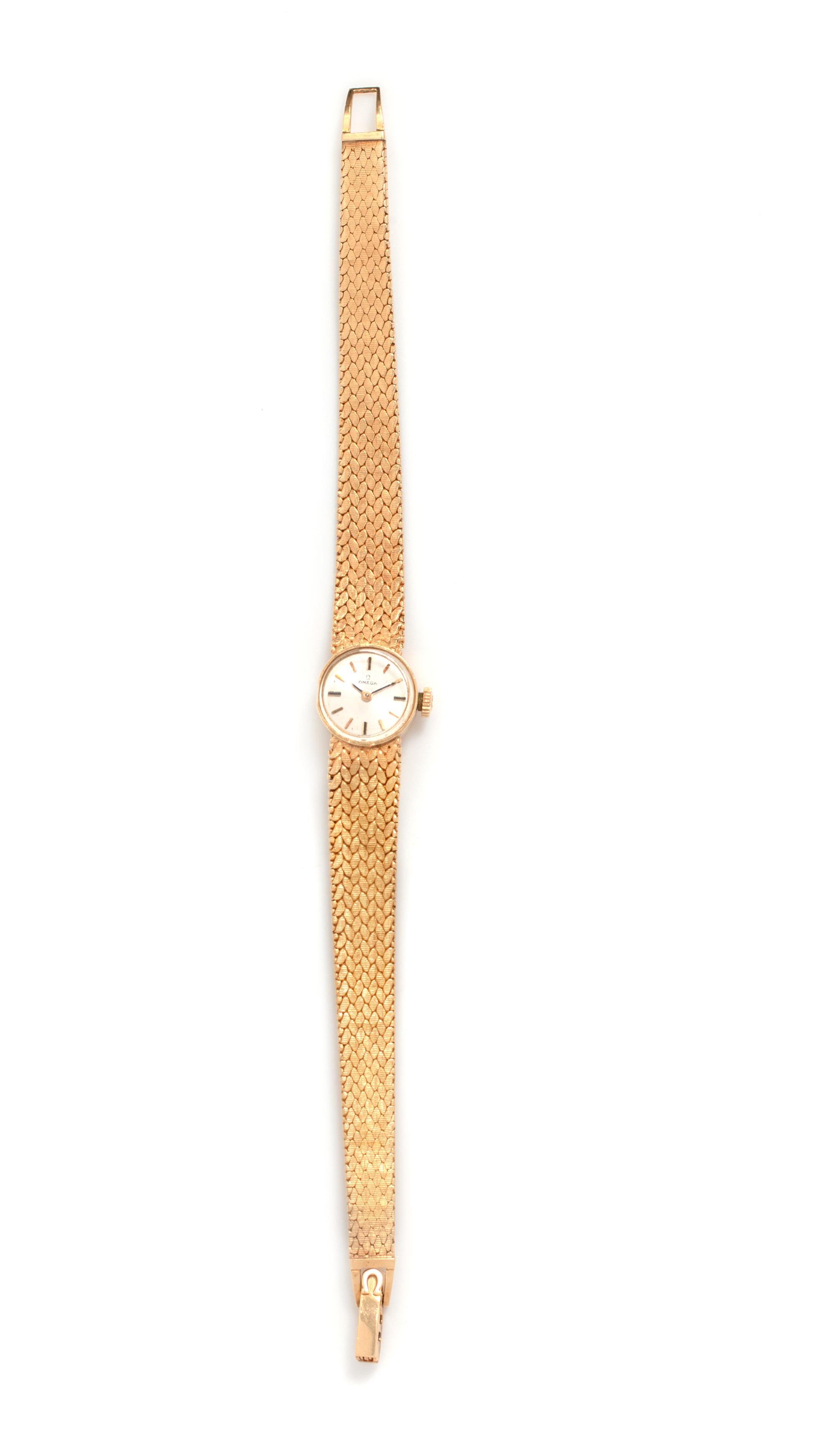 OMEGA, 14K YELLOW GOLD WRISTWATCH