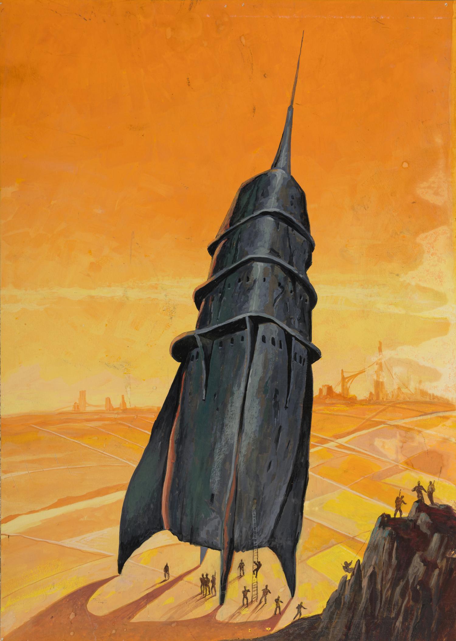 NUETZELL, Albert. Original artwork for the cover of an unidentified issue of Fantastic Adventures. n.d.