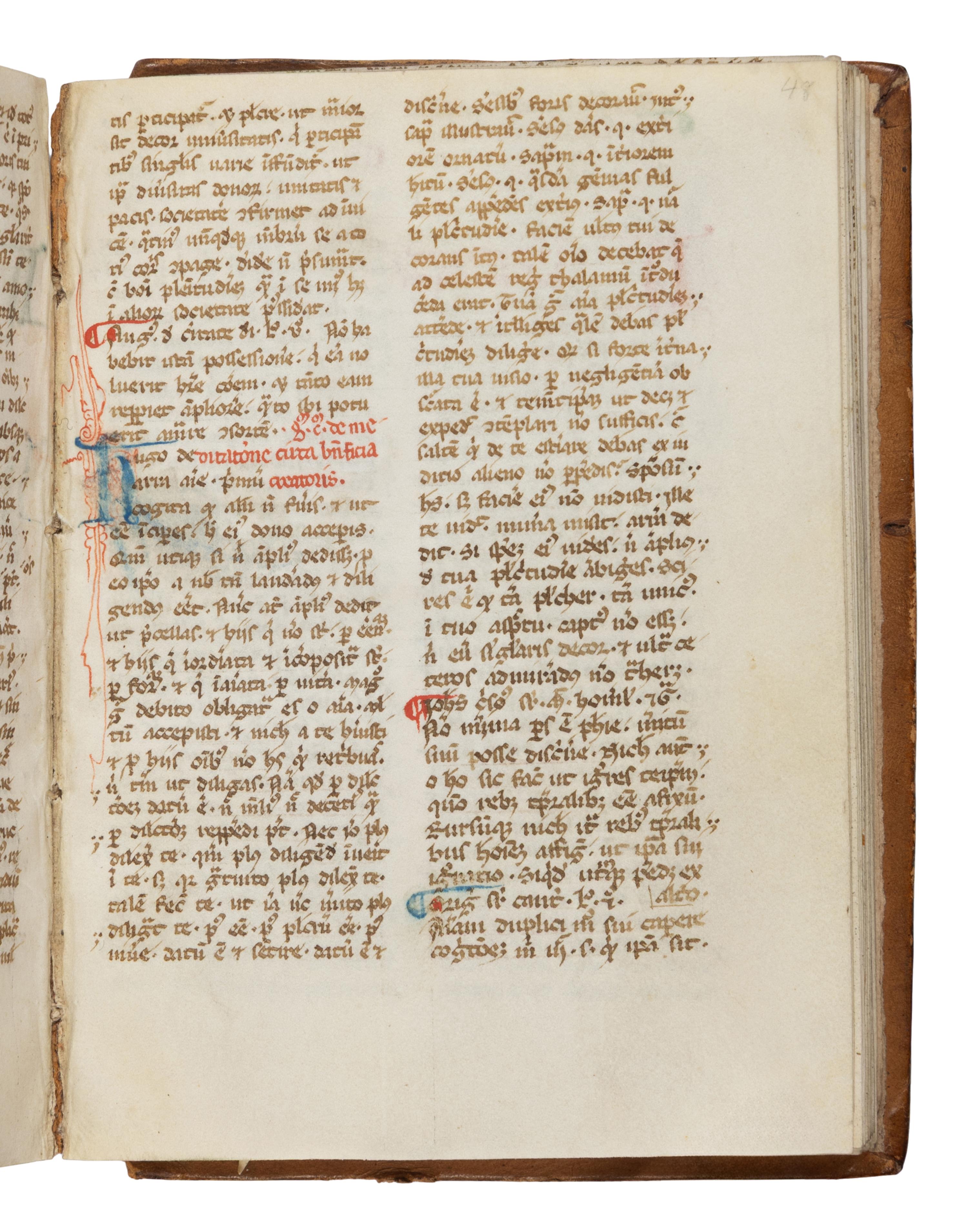 STEPHANUS BEDOCIUS (?) Liber de fructibus poenitentiae ( The Fruits of Penance ), in Latin, manuscript on parchment [Southern France, Provence, first half of 14th century]