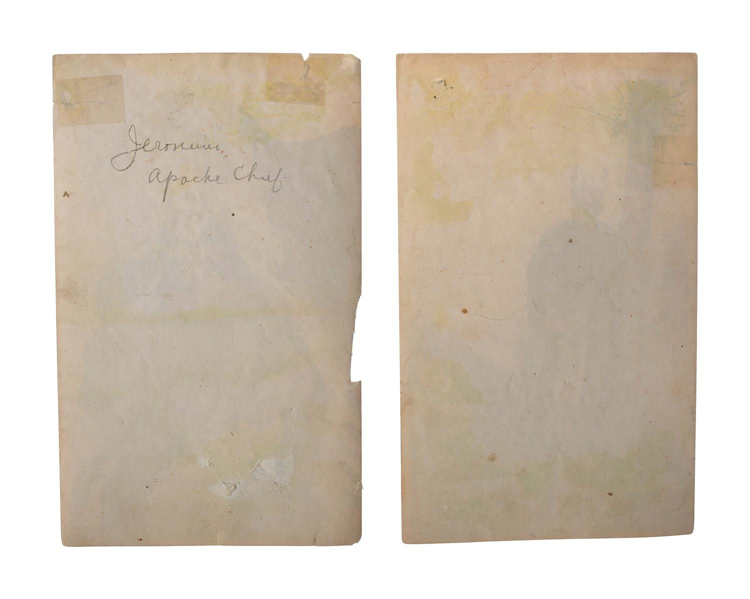 Two Scarce Photographs of Geronimo (1829-1909)