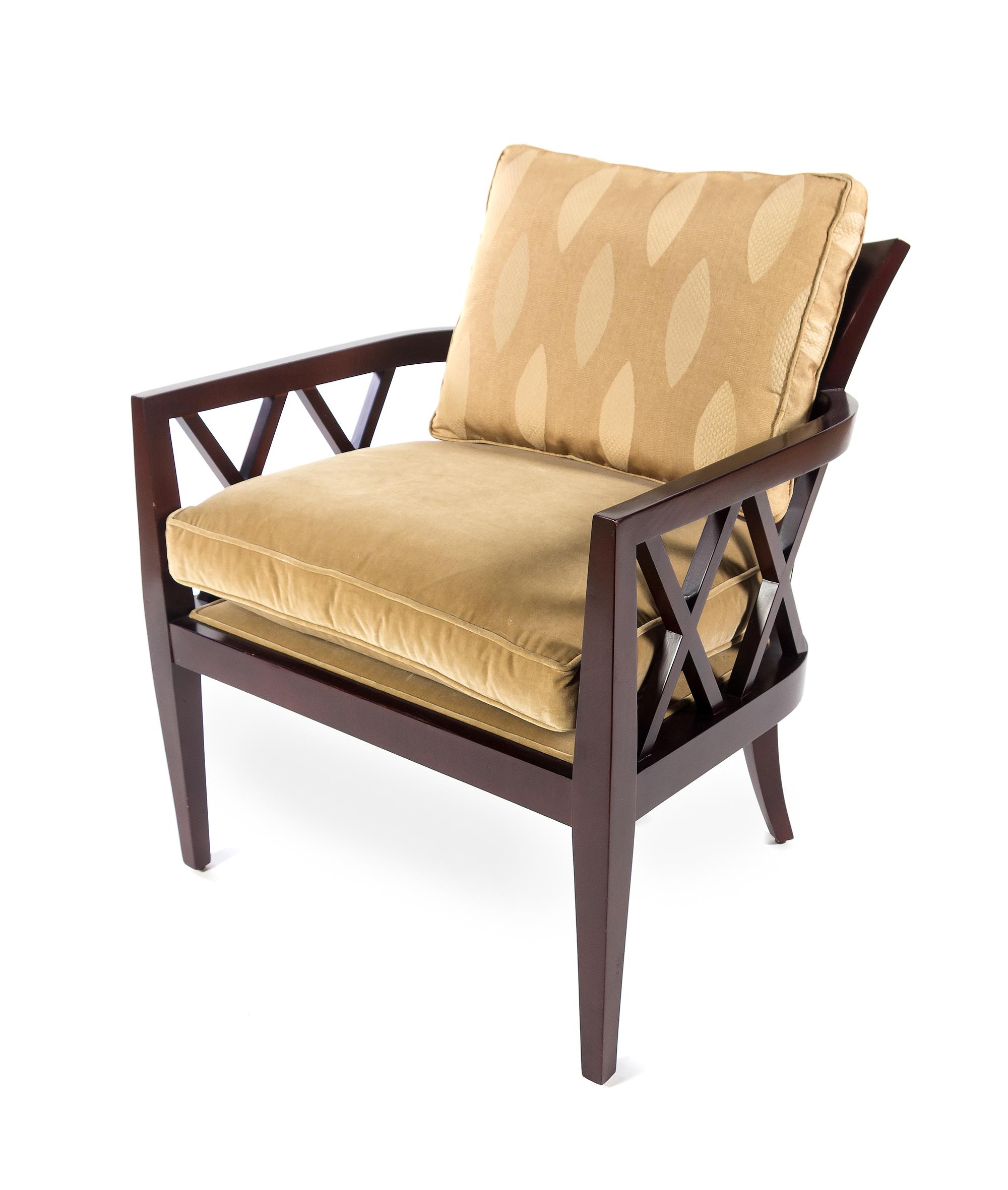 An Art Deco Style Armchair Height 31 inches. — BARBARA BARRY FOR BAKER, 20TH CENTURY