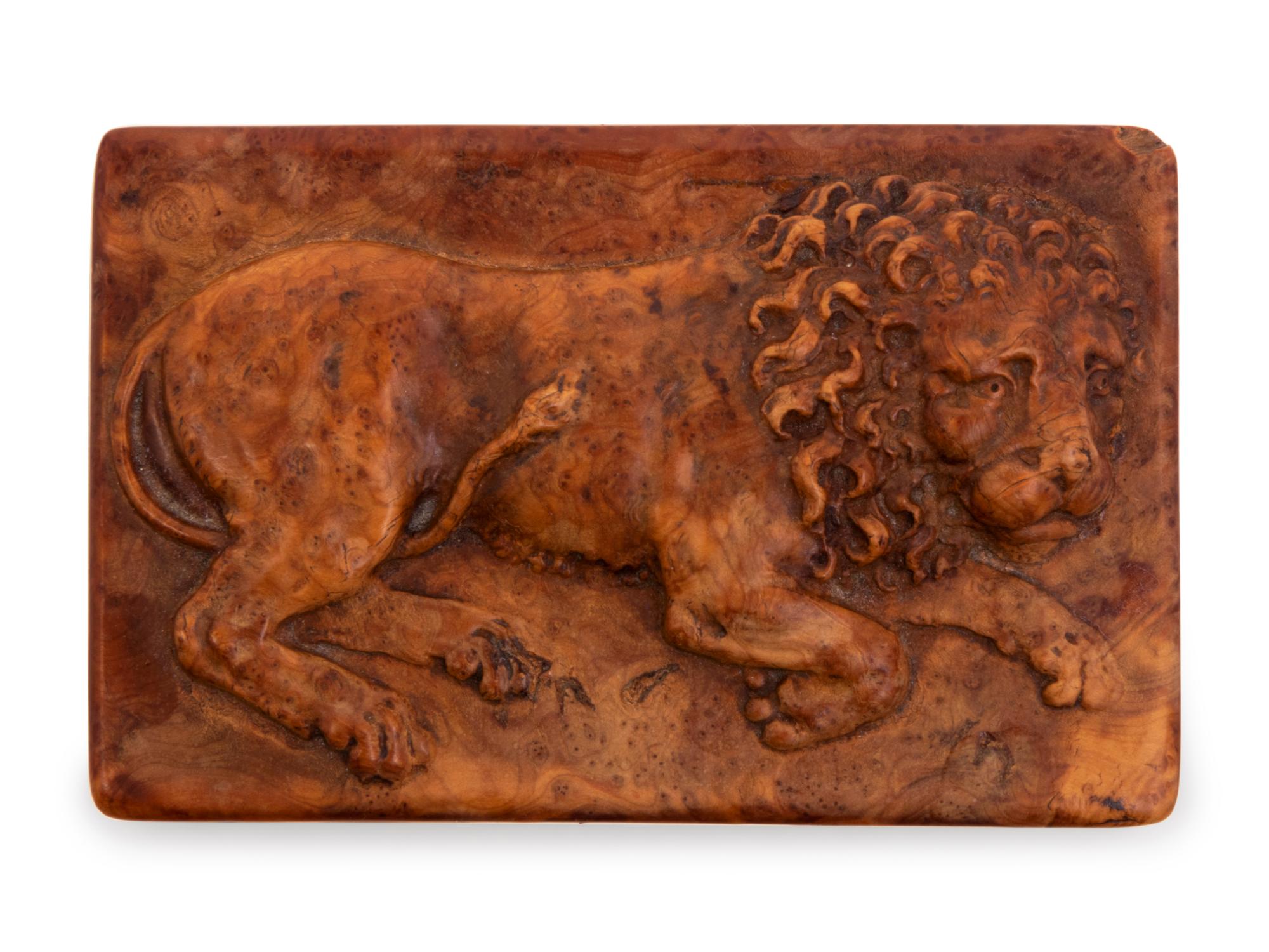 A Carved Burlwood Box