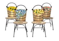 Four Painted Metal Side Chairs Height 36 3/4 inches. — 20TH CENTURY