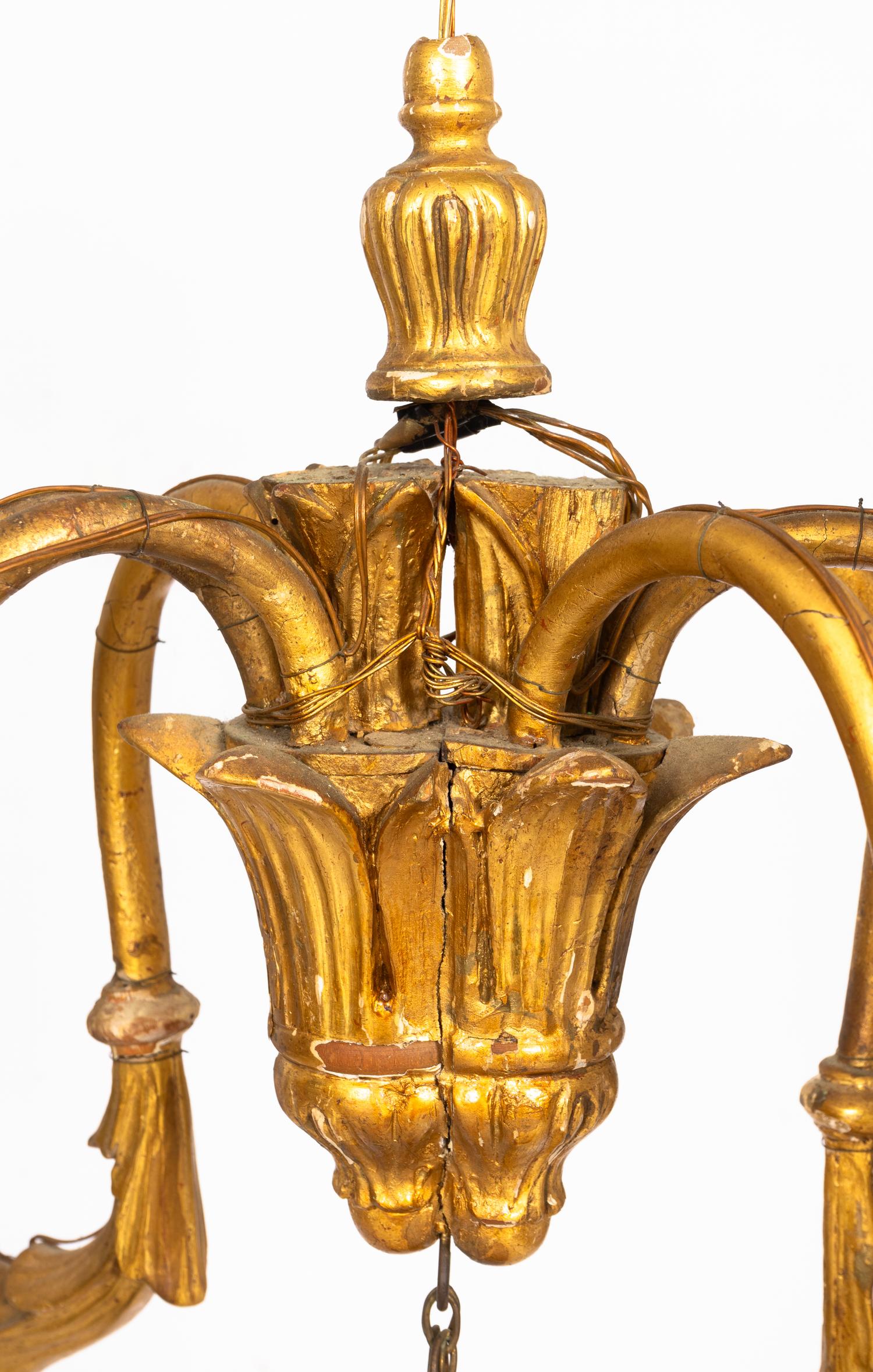 An Italian Giltwood Chandelier